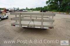 1989 Triton 8' x 8' Snowmobile Trailer With Stake Pockets And Sides. Lifeti