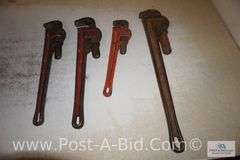 4-Pipe Wrenches, 1-24", 2-18", 1-14".