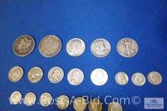 2-Silver Dollars 1899 and 1921, 3-Silver Halve Dollars 1937, 1957 and 1964,