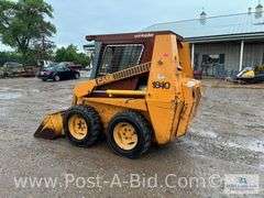 1989 Case 1840 Diesel Skidloader With 61" Bucket, Cab With Door,