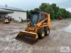1989 Case 1840 Diesel Skidloader With 61" Bucket, Cab With Door,