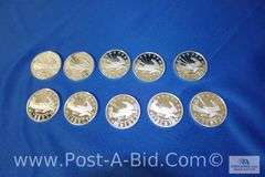 10 x 1 oz. .999 Fine Silver Rounds.