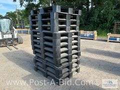 13-Black Plastic Pallets.