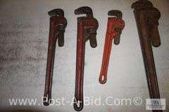 4-Pipe Wrenches, 1-24", 2-18", 1-14".