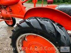 Restored Allis Chalmers B Tractor With Crank Start, PTO. Runs And Drives.