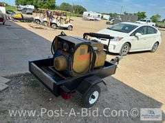 Hobart Generator/Welder On Trailer, 30-230 Amp, Owner Stated, "Runs And Wel