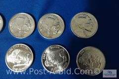 10 x 1 oz. .999 Fine Silver Rounds.