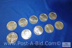 10 x 1 oz. .999 Fine Silver Rounds.