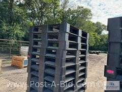 13-Black Plastic Pallets.