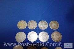 10-Silver Dollars Years 1879-1927, 10-Silver Half Dollars Years 1903-1963,