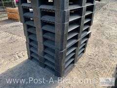 13-Black Plastic Pallets.