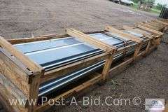 EM15-1211 CF Wall 12 24 Ga AZ50 Kynar Tahoe Blue Sheet Metal, Approx. 47 Pi