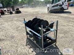2-Heavy Duty Post Hole Diggers For Skid Loader, 12" and 18".