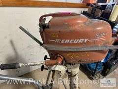 6 HP Mercury Outboard Motor, Owner Stated, "40's Era, Complete Motor- But D
