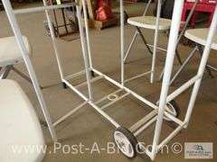 Vintage Wrought Iron Patio Garden Bistro Table With Drop Lea