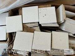 Pallet Of Ceramic Tile, 4" Square, Approx. 30 Boxes, All White.