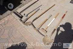Shovel, Sledgehammer, Conduit Bender, Broom, 2-Pick Axe.