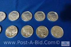 10 x 1 oz. .999 Fine Silver Rounds.