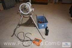 Ridgid 300 Power Threading Machine, With Blue Tote, With Cutters, Dyes And