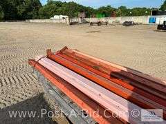 Misc. Pallet Racking 3 Uprights Approx. 9' T x 14 Crossbeams.