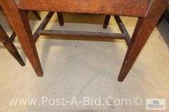 3-Vintage Wooden Chairs.