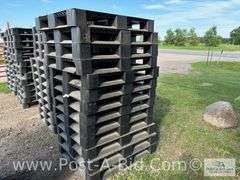 13-Black Plastic Pallets.