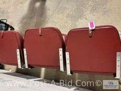 3-Red Pedestal Boat Seats.