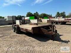 2015 Rice 18' Tandem Axle Trailer With Ramps, Pintle Hitch Hook Up, VIN# 4R