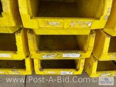 20-Red, Yellow, Blue, Parts Totes, 11" W x 18" D x 8" H.