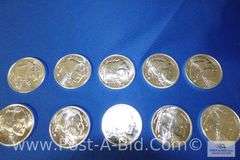 10 x 1 oz. .999 Fine Silver Rounds.