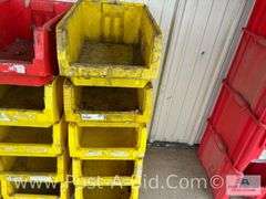 20-Red, Yellow, Blue, Parts Totes, 11" W x 18" D x 8" H.