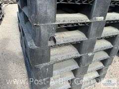 13-Black Plastic Pallets.