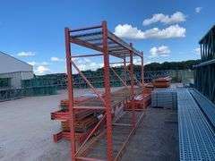 Pallet Racking 3-36" x 10' Sturdibuilt Uprights, 12-92" x 5" Sturdibuilt Beams, With 24-Sturdibuilt 