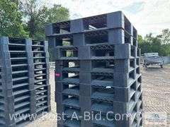 13-Black Plastic Pallets.