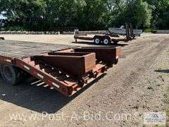 1999 Tow Master T20 Tandem Dual Axle Deck Over Trailer, 19' x 8' 6" With 5'
