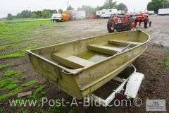 Meyers 12' Old Fishing Boat, DNR 6541 BM, No Registration On Trailer. Regis