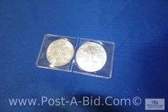 2-1 oz. .999 Fine Silver Rounds.