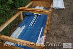 EM15-168 16 24 Ga GR50 AZ50 Kynar Ocean Blue Sheet Metal, Approx. 11 Pieces