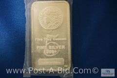 5 Ounce .999 Silver Bar.