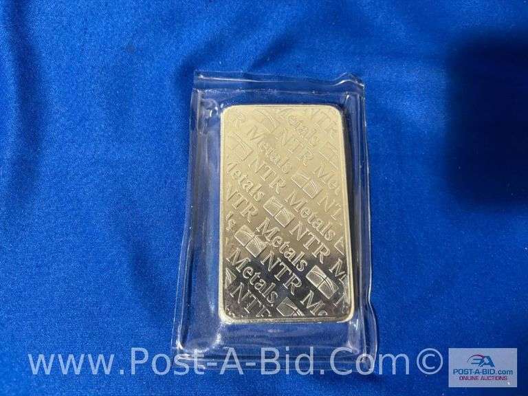 1-10 oz. .999 Fine Silver NTR Metals Bar And 2-1 oz. Copper Morg