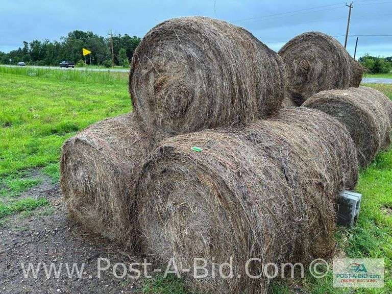 5-Grass Hay Round Bales, Twine Tie, 2024 Hay Season.