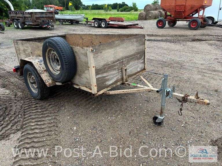 Shop Built 4' x 8' x 22" Side Wall Trailer, With Spare Tire, Life