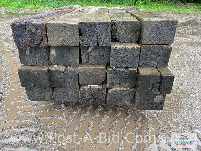 Pallet Of Approx. 20 Guardrail Timbers, Approx. 6' Long.