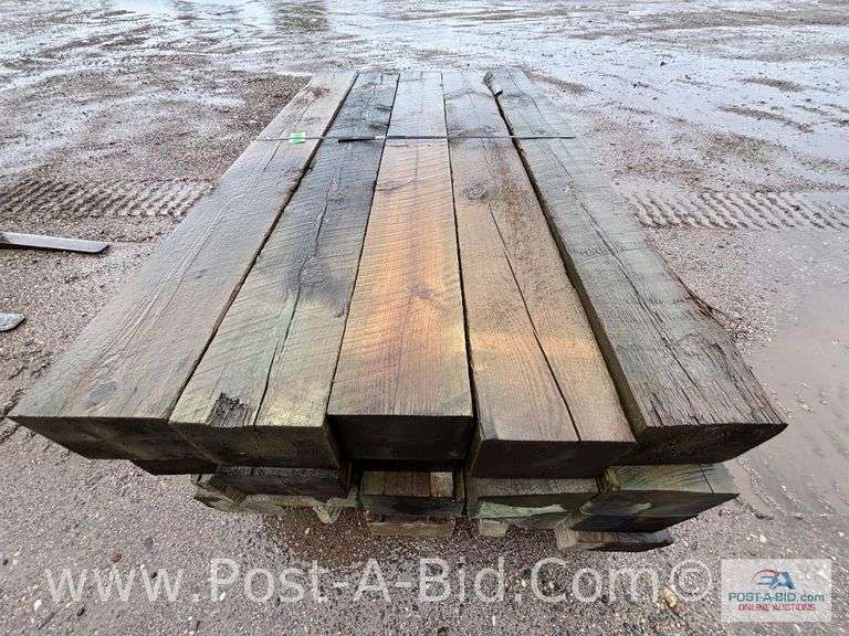 Pallet Of Approx. 20 Guardrail Timbers, Approx. 6' Long.
