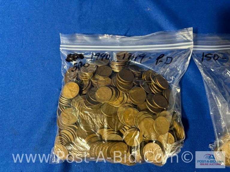 1-Bag 500 Count (1950-1958 P-D), 1 Bag 500 Count (1940-1949 p-D)