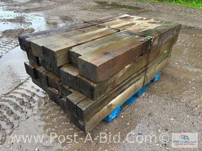 Pallet Of Approx. 20 Guardrail Timbers, Approx. 6' Long.