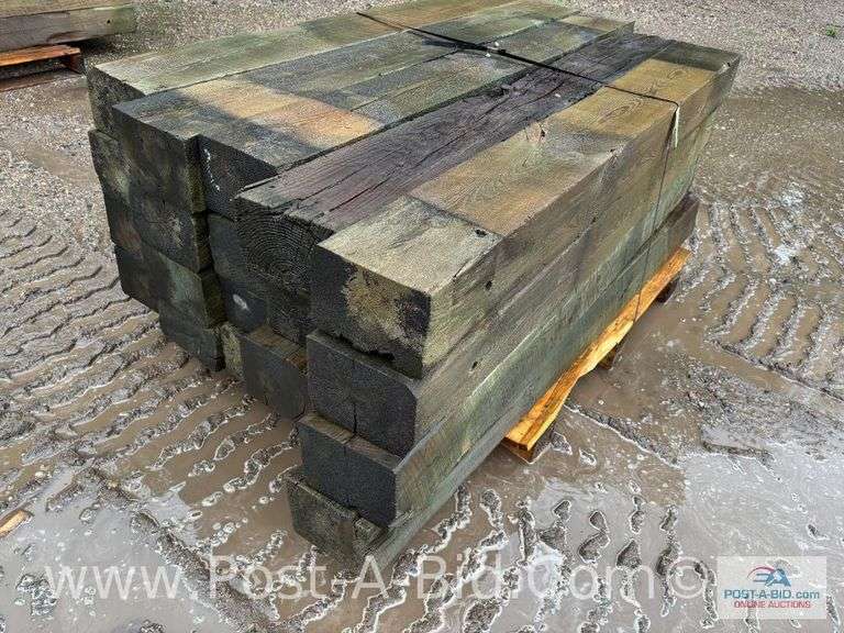 Pallet Of Approx. 20 Guardrail Timbers, Approx. 6' Long.