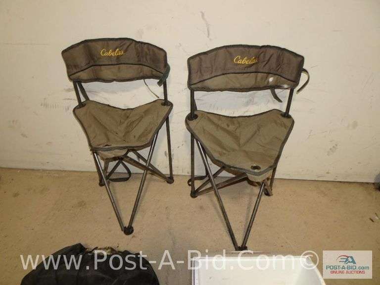 2x Cabelas Chair, Portable Blind, Clay Pigeon Thrower, Coleman Po