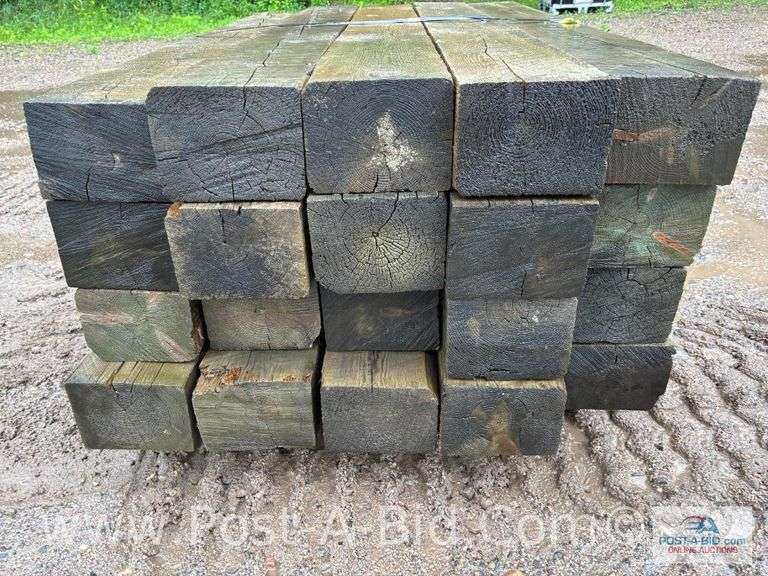 Pallet Of Approx. 20 Guardrail Timbers, Approx. 6' Long.