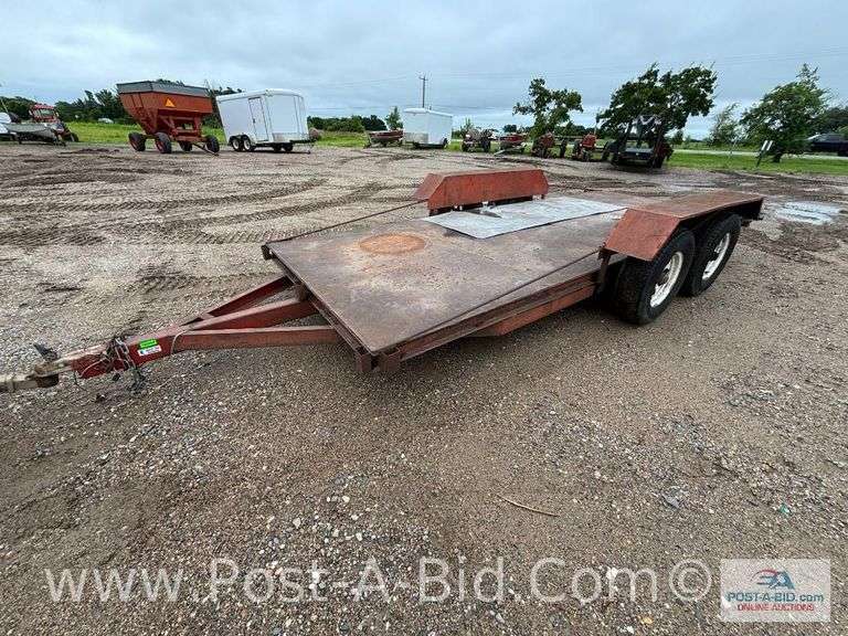 2006 Shop Built 16' Tandem Axle Trailer, 75" Between Fenders, Bro